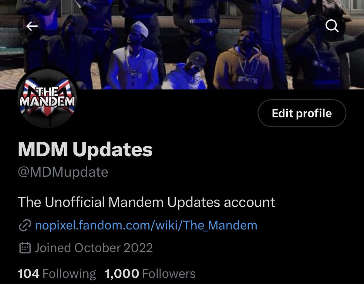 MDMupdate's tweet image. we hit 1k followers! a massive milestone for us and we can’t thank you guys enough that are following us. we will be continuing to update you guys with the mdm meet up + more! 

we literally hit 900 followers 4 hours ago, so this is exciting for us. #mandem #mdmupdates #mdm &amp;lt;3