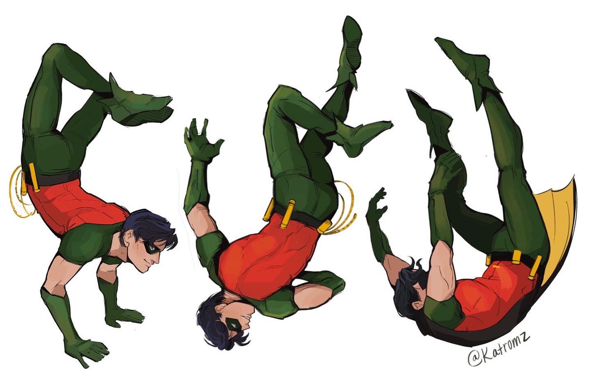 Katromz's tweet photo. Dynamic studies #robin #TeenTitans https://t.co/OWdLMDqCy8