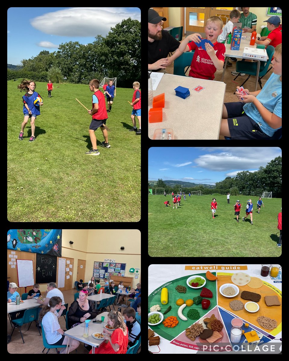 After learning about the Eatwell Guide 🍇🍓 we all enjoyed a game of Muggle Quidditch 🧹  Thanks to all the families who joined us this afternoon and a huge thank you to the fabulous Kevin at KDM who provided us with board games to play 🎲 <a href="/foodandfunwales/">Food and Fun Wales</a> <a href="/PowysCC/">Powys County Council</a>