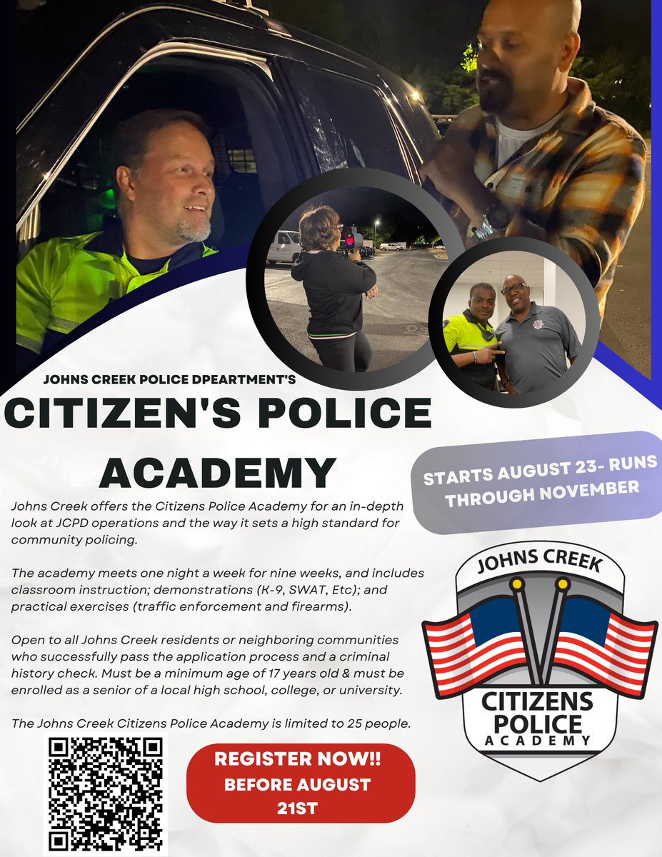 JohnsCreekPD's tweet photo. Come join #JohnsCreekPD #JCPDWare and our community will become #StrongerTogether https://t.co/Q4Ok88hVbr