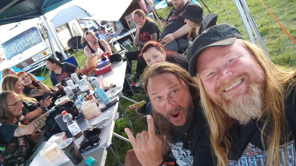 Worldeater667's tweet photo. #Partysan here we go! #boltthrower tribute band Spearhead have arrived on site and are looking forward to reviving the Warmaster on Saturday morning. No guts no glory! A glorious place to play BT songs last heard here in 2012. @memoriamUK https://t.co/RbN7DtKUcG