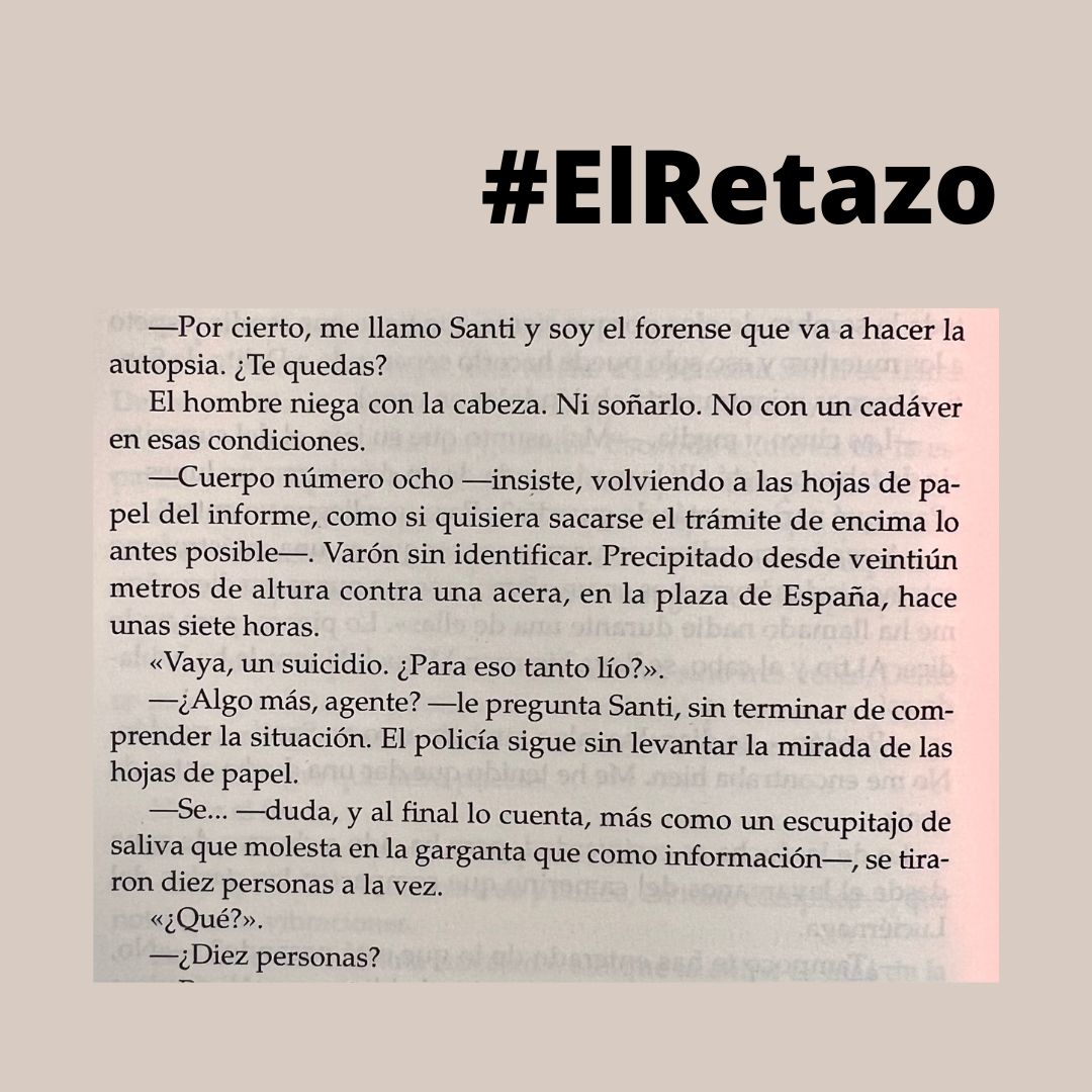 BiblioMostoles's tweet photo. Para este #Retazo hemos buscado una novela negra ágil y adictiva ¿la reconoces?
#Elretazo #juegoliterario #retoliterario #novelarecomendada https://t.co/Ck83P2Yo4I