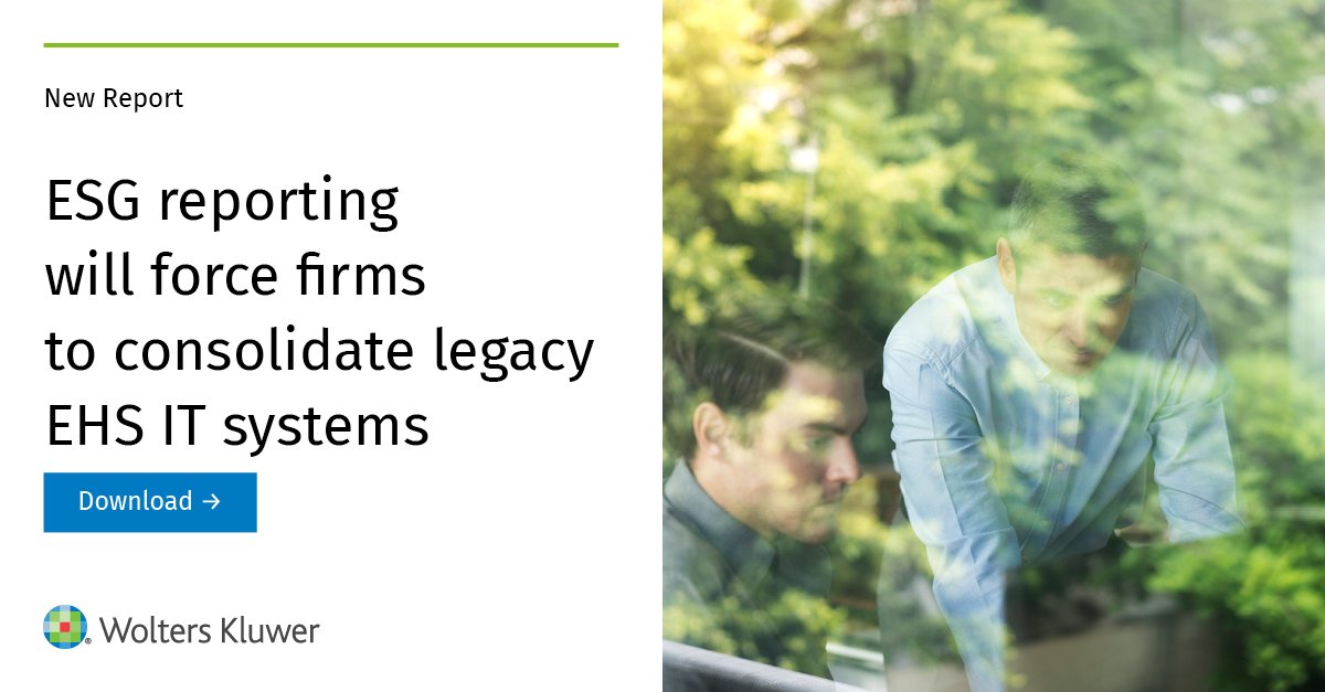 Enablon's tweet photo. Download this report from @Verdantix to understand why enterprise-wide #ESGreporting and disclosures will force companies to move away from a fragmented #EHS IT landscape in favor of EHS system consolidation. 👇

https://t.co/OBeIm9eqwx

#HSE #EHSsoftware #ESG https://t.co/VmsXMInKGu