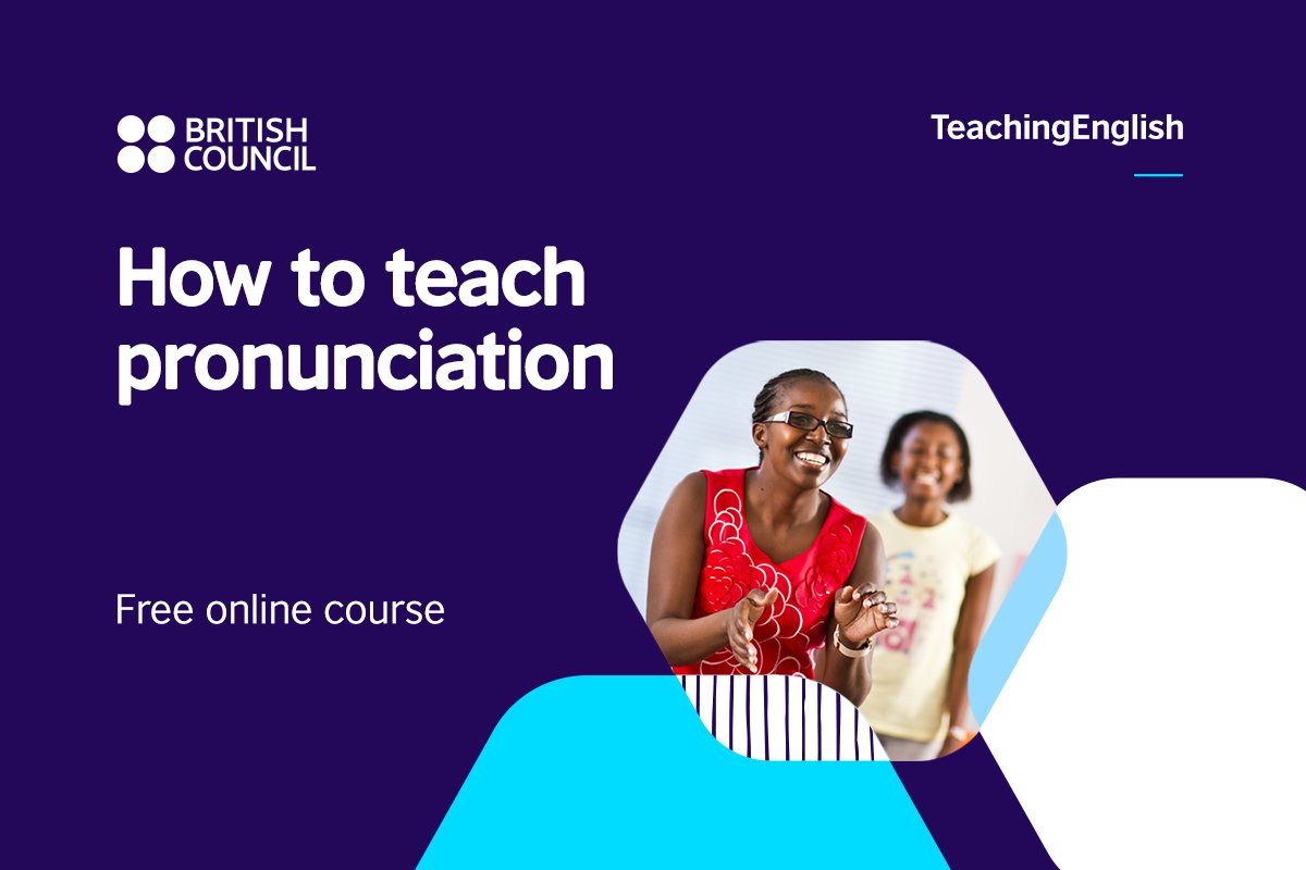 Free professional development course for teachers: Teaching English: How to teach pronunciation.

Join us via: 
teachingenglish.org.uk/training/teach…

#EnglishConnects  #TeachingEnglish #ELT  #BCEngSSA #BCCESSA