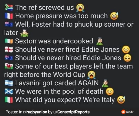 Knicked from Reddit. The official excuses table has been released.