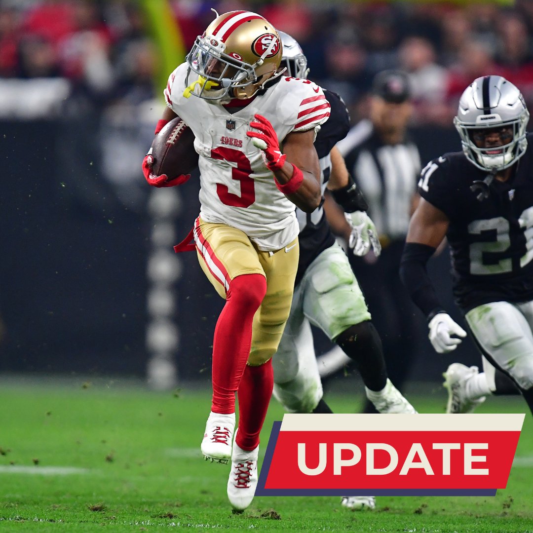#49ers WR and primary returner Ray-Ray McCloud suffered a wrist injury in practice that will require surgery. 

He is expected to be sidelined eight weeks.