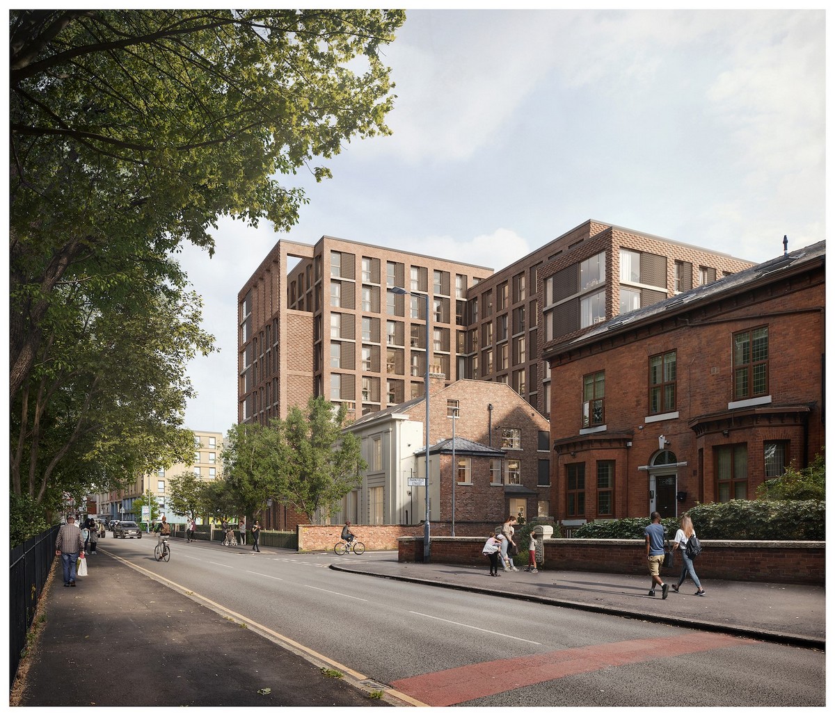 Moss Lane East student accommodation in Manchester by architects Carson Sall - new nine-storey block plus refurbishment of an adjacent listed Georgian Villa overlooking Whitworth Park: e-architect.com/manchester/mos… #studentaccommodation #Manchester #Alumno #pbsa #sudenthousing