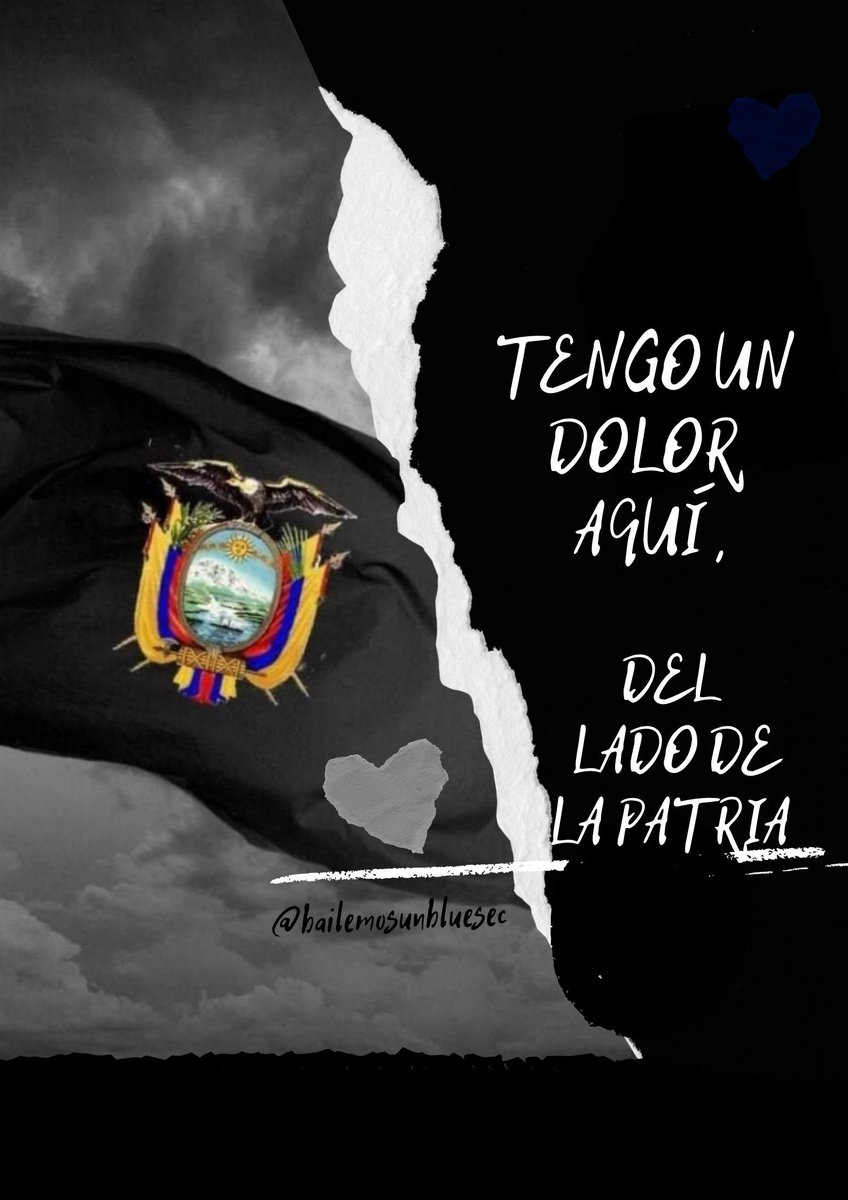 Tengo un dolor aquí 💔, del lado de la patria 🇪🇨
.
.
 #DuelesEcuador #Ecuador #EcuadorDeLuto