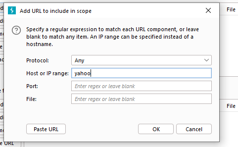 Good tips if you start burp suite to avoid hanging Part 1 Firstly go to scope settings Click on (use advance scope control) click on add and add your scope for example add (yahoo) word #bugbounty #bugbountytips