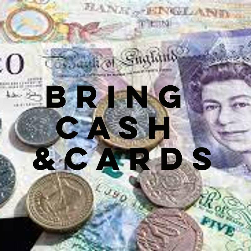 We accept cards however the network has been known to glitch so we would advise you to have some cash too - cover all bases. Last tickets:
vdubatthepub.com

#CashIsKing #PenniesFromHeaven