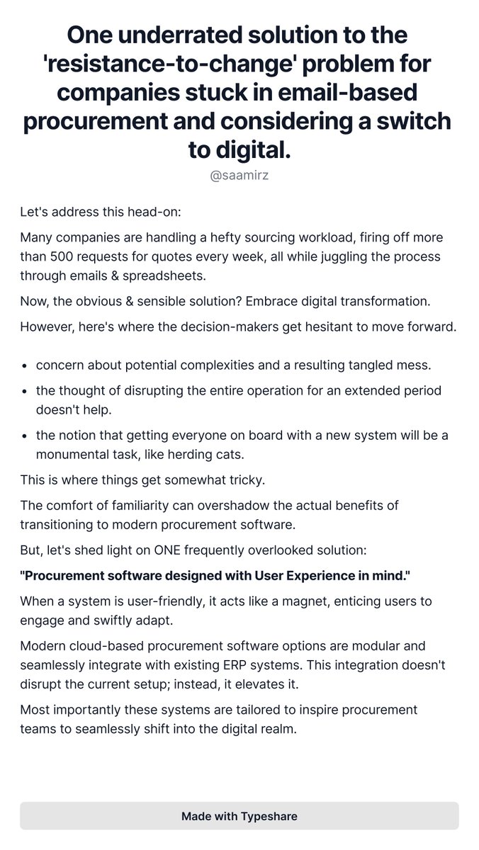Switching-to-digital doesn't have to be an uphill battle for #procurement teams.

...the new #procurementsoftware available in the market are simply on another level