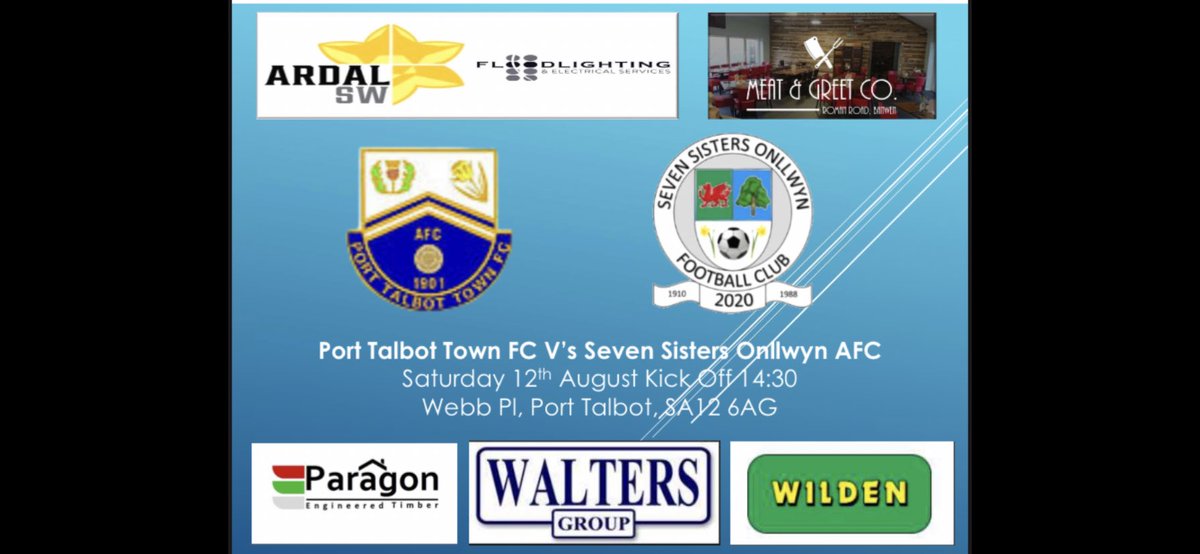 !!! Next Up !!!
The 1st team travel to <a href="/PortTalbotTown/">Port Talbot Town FC</a> this coming Saturday. Another huge challenge for the boys but one they are looking forward to.
All support greatly welcomed as always.
£5 entry 
£3 concessions 
🔵🟢🟠