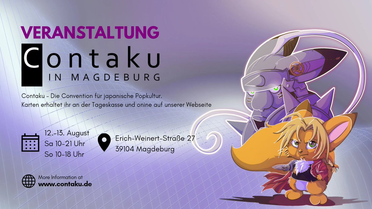 Am Wochenende ist es soweit und das AMO bietet wieder zahlreichen Japanfans ein Zuhause. @DeMvgm #Contaku #contakumagdeburg #Magdeburg #Cosplay #Anime #Manga #Japan #Convention