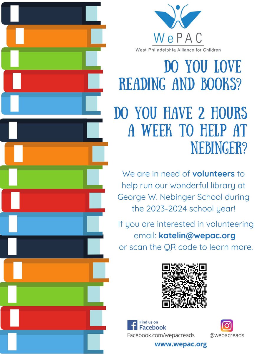 Nebinger School is looking for volunteers.