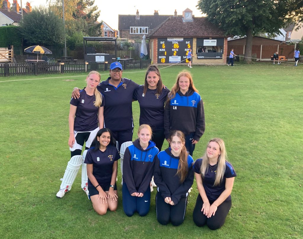 ChertseyCC's tweet photo. They won!
The Ladies are through to the next round of the Slam with a win against Horley last night away.
Shannen Miah 40* (retired)
Freya Edwards 2-13, Sienna Austin 2-21
On to the semi final v Weybridge next awayโฆ
๐๐งข | #bluecaps #oneccc #girlpower๐ช https://t.co/gOLYEuI3sq