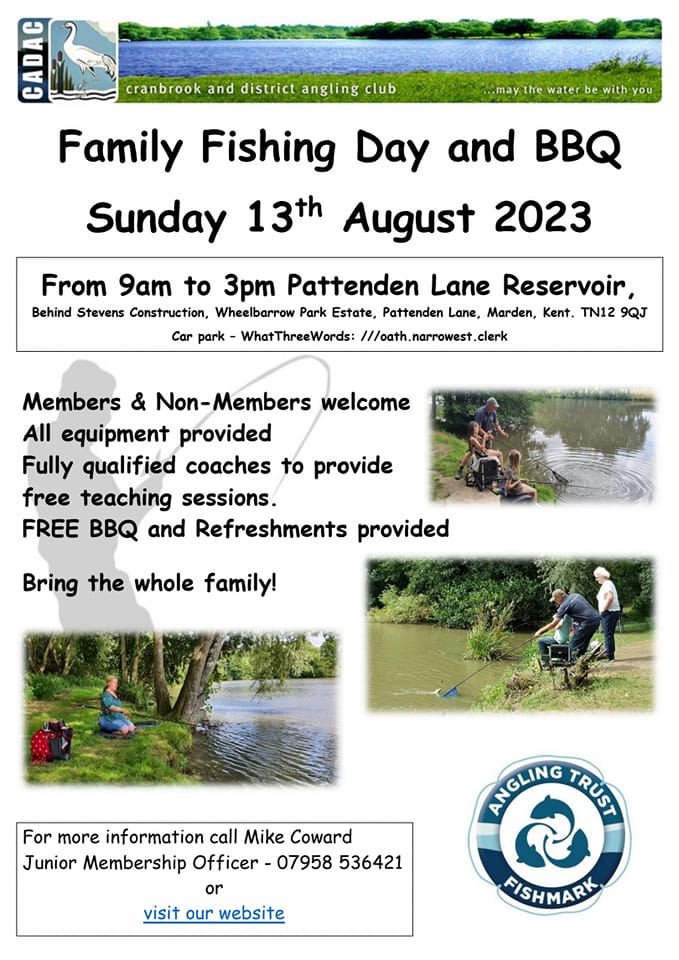 CADAC_Fishing's tweet photo. Everyone is invited to our annual Family Fishing Day and BBQ this Sunday at Marden. Just turn up, no booking required and it's FREE! 9am to 3pm. See you there! #getfishing #anglingtrust https://t.co/RDuiRONG7t