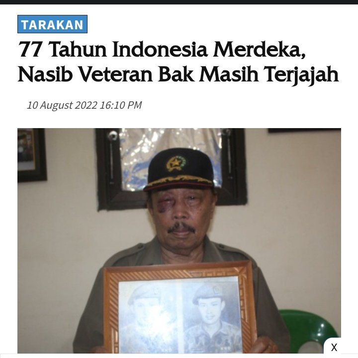 Heraloebss's tweet photo. Sekali Pejuang tetap pejuang
Dulu: Memperjuangkan kemerdekaan
Kini : Memperjuangkan Nasib

10 Agustus 2023
Selamat Hari Veteran Terima kasih atas semua jasa dan darma Baktimu, maafkan jika bangsa ini belum Maksimal menghargaimu https://t.co/GOCo5KmTyn