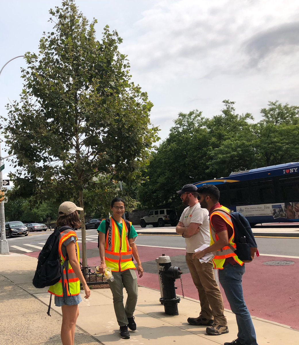 apaartybans's tweet photo. Important to keep in mind how trees and plants impact street designs. I assisted the Forestry dept to identify trees that need to be pruned for buses to use their new curbside lane on University Ave in the Bronx. https://t.co/8oOqzGO9Os