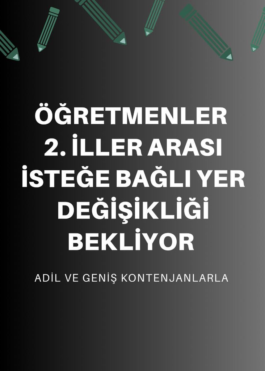 Bol kontenjanlı 2. İl dışı istiyoruz.
<a href="/Yusuf__Tekin/">Yusuf Tekin</a>
#genişnormluikinciildışı