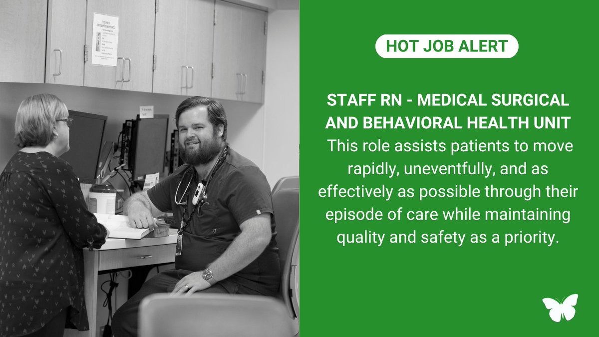 Hot Job Alert! We're hiring Staff RNs, Medical Surgical and Behavioral Health Unit. To learn more and apply, head to `bit.ly/45fsjje #JoinNCH