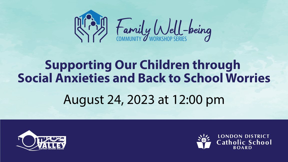 Parents and caregivers are invited to attend a virtual workshop on AUGUST 24 to learn about supporting children through social anxieties and back-to-school worries. For more information and to register, visit bit.ly/fwbcws18.