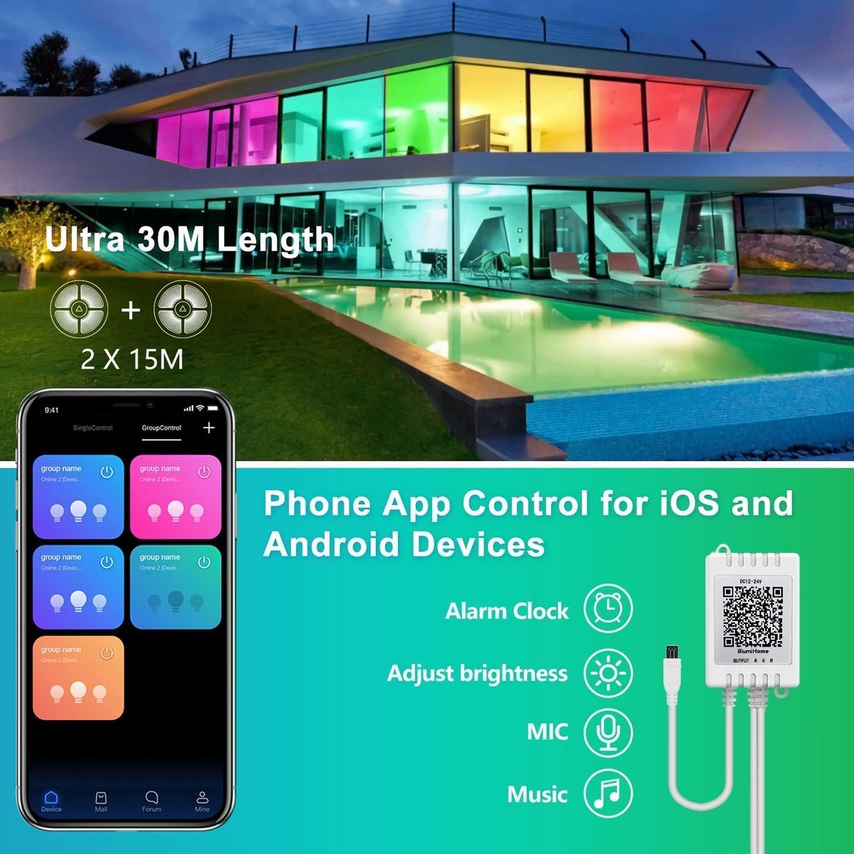 productivando's tweet photo. Las tiras LED son geniales 🌈🎉 Fácil de controlar con el mando a distancia y el control Bluetooth. ¡16 millones de colores y sincronización con la música! Perfectas para habitaciones, bodas, fiestas y Navidad. #TirasLED #LucesRGB Link: https://t.co/ysxW9mpp7Z https://t.co/Huo4iBDhve