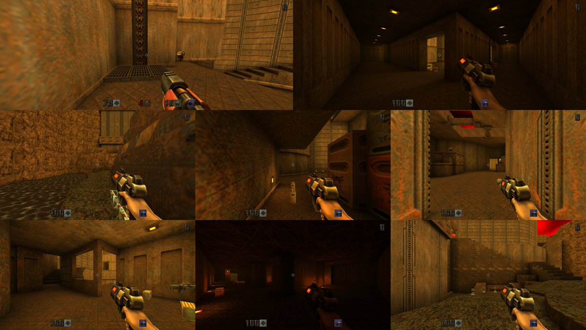 ModernVintageG's tweet image. 8 player split-screen Quake II is insane