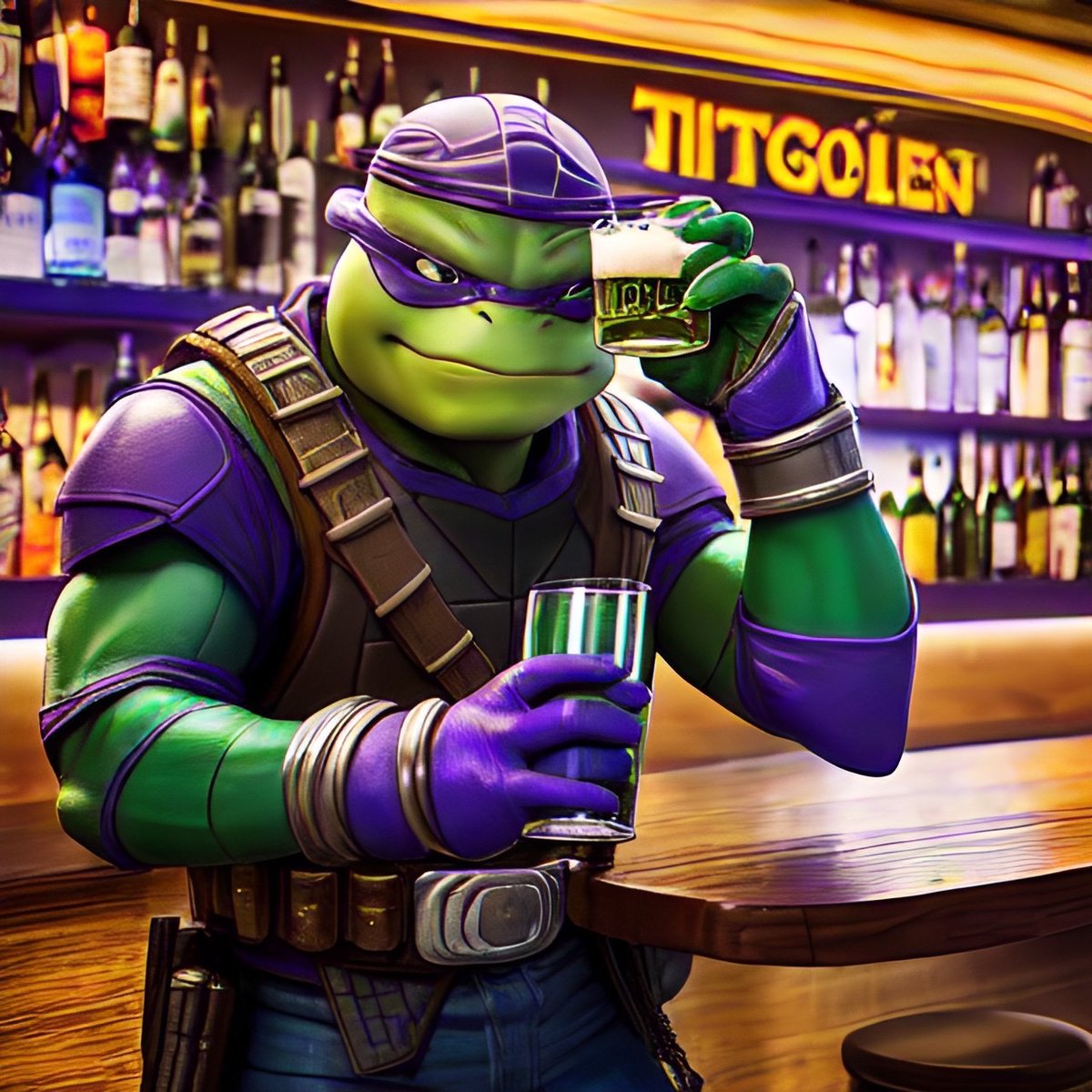 PromptTings's tweet photo. Time for some turtle power #Donatello #AIArtwork  #digitalartwork  #NinjaTurtlesLeFilm https://t.co/ds1yQqPsZp
