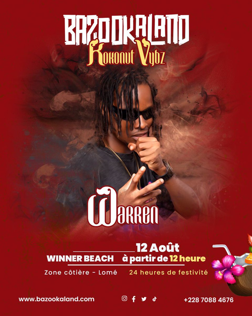 Bazookaland_'s tweet photo. Éclectique, énergique et envoûtante, nos hôtes vous réservent une expérience à la sauce #KokonutVibz. 🎶🌴

#Bazookaland #Fortheculture #Bazookaland https://t.co/iWto190o2S