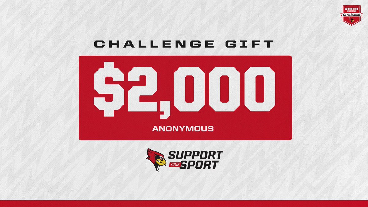 🆕 𝘾𝙃𝘼𝙇𝙇𝙀𝙉𝙂𝙀 𝘼𝙇𝙀𝙍𝙏 

Let’s rack it up😤💵

When the Illinois State Softball program raises $10,000 during the 2023 Support Your Sport Campaign, they will unlock a $2,000 challenge gift courtesy of loyal Chicago supporters.

DONATE → bit.ly/3OMpXmr