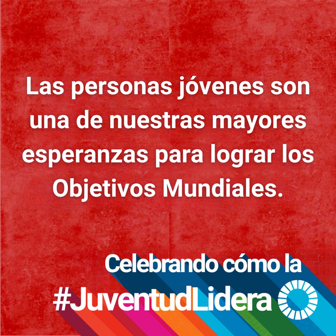 Las y los jóvenes de todo el mundo son agentes de cambio y desempeñan un papel esencial en el cumplimiento de los #ObjetivosMundiales.

En el #DíaDeLaJuventud, celebremos la determinación e ideas innovadoras de las y los jóvenes del mundo. 🔗un.org/es/observances…