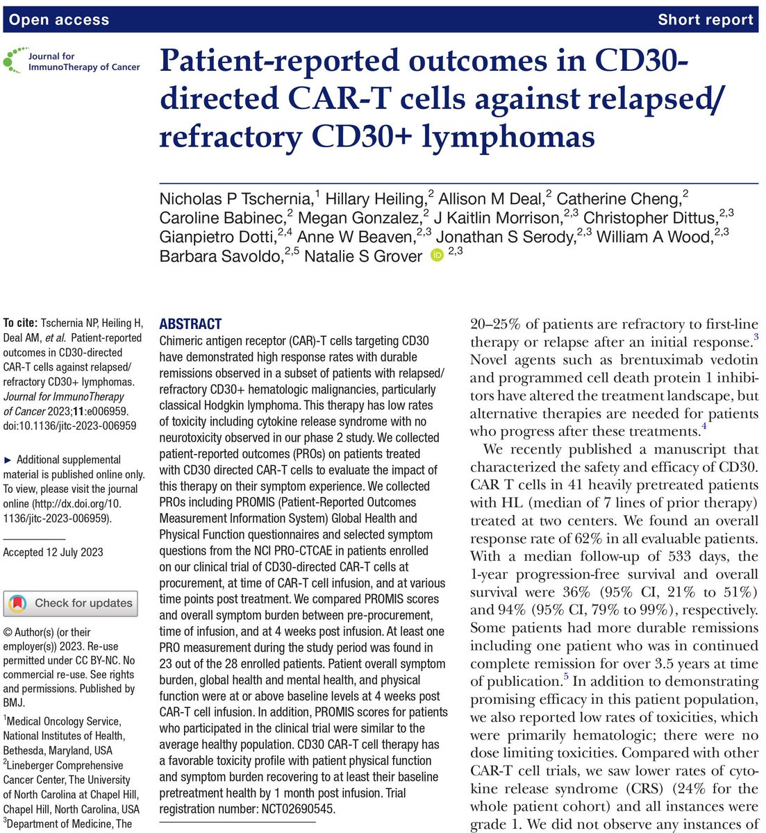 Journal for ImmunoTherapy of Cancer tweet media