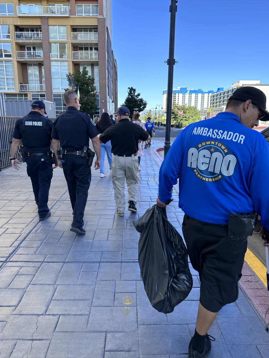 downtown_reno's tweet photo. It's Thankful Thursday and today we are featuring Ambassador Jose! Jose has been part of the DRP team for a year and a half. He regularly handles hotline calls for the morning shift, ensuring Ambassadors get dispatched to calls.
You can regularly see Jose on our morning walks with the @CityofReno, or patrolling Virginia and Sierra Streets on our T-3. Thank you, Jose, for being a valuable member of our team!
@Streetplusinfo