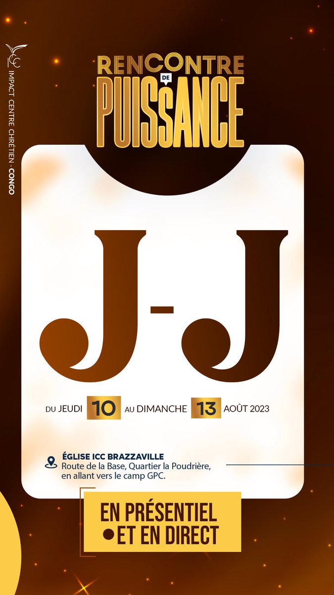 💥 SÉMINAIRE RENCONTRE DE PUISSANCE | J-J 💥
Nous sommes en direct  : shorturl.at/gjnyL