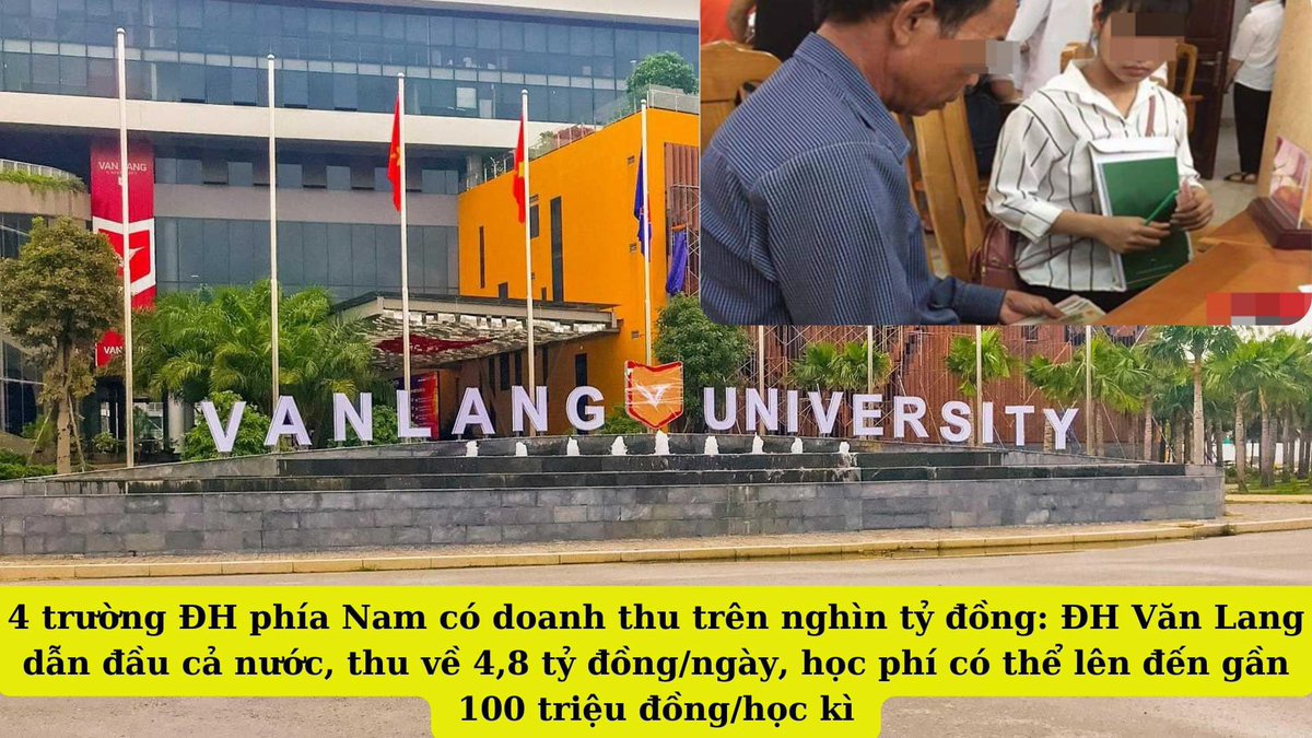 ChiDang95380094's tweet photo. _Mức học phí lên đến gần 100 triệu đồng/học kì bảo sao doanh thu không lên đến hàng nghìn tỷ👇👇
#dpo #vanlang #daihocvanlang https://t.co/8WgPqxzxId