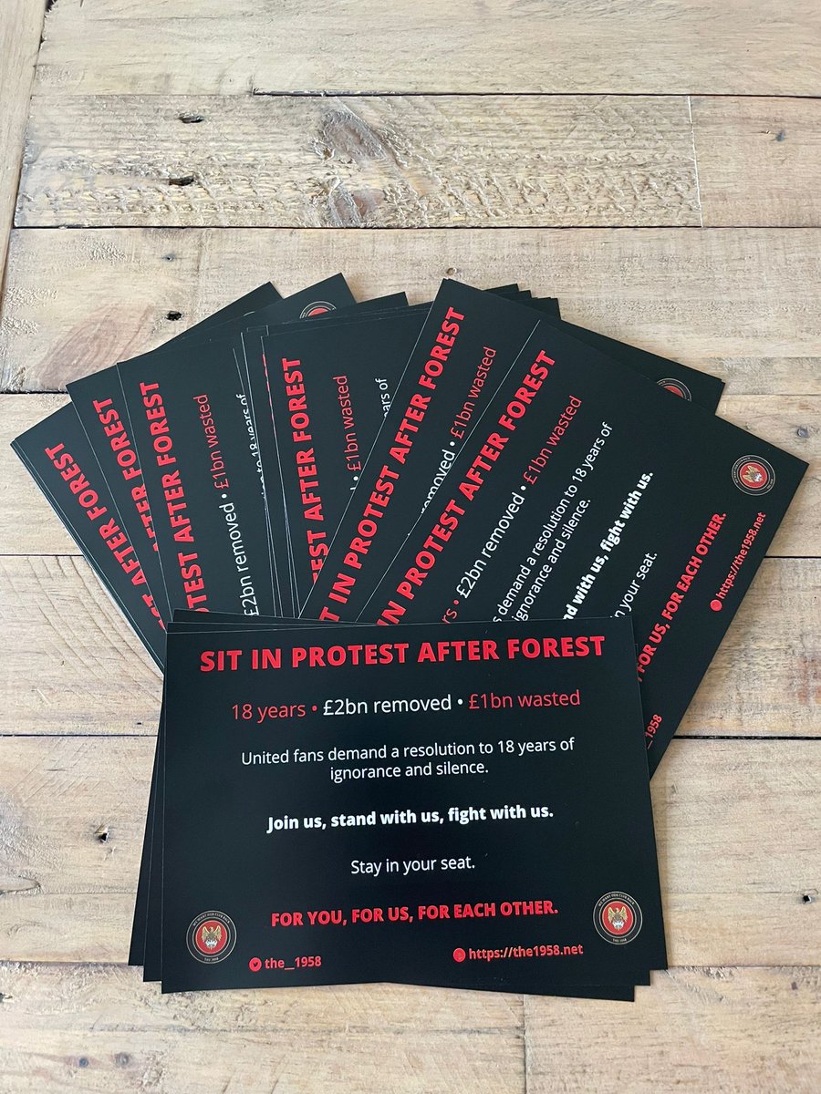 The__1958's tweet photo. With support from @TraMufc we’ve put together flyers to hand out to match goers at the Wolves protest. 

The Forest protest is a STADIUM WIDE sit in. It needs as much visibility and support as possible.

See us at Trinity, or DM us if you want to help. 

Please share.

The 1958🇾🇪 https://t.co/J3uJS5ozce