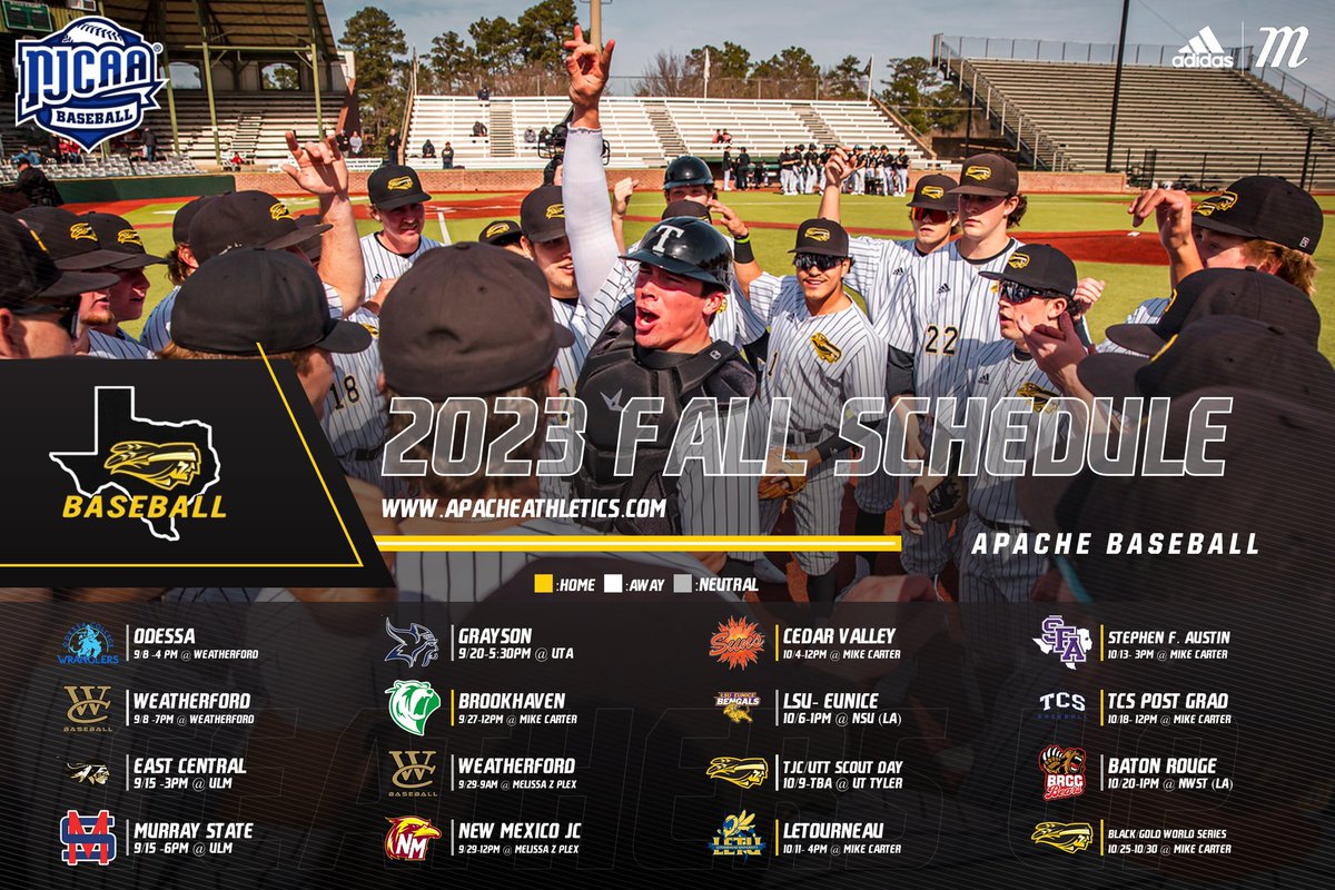 🚨Fall Schedule released!!