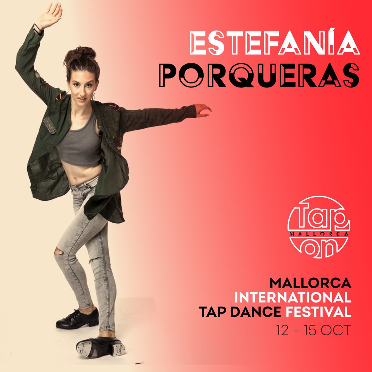 TapOnBarcelona's tweet photo. 🌟 Get ready to be inspired at #TapOnMallorca! 🌟
🕺 We're excited to introduce Estefanía Porqueras, a captivating tap dance artist, joining our festival! 🎶
👉 Early Bird discount wraps up on August 20! 👈
https://t.co/aVMGBXNi9A https://t.co/fyDmEWZlEk