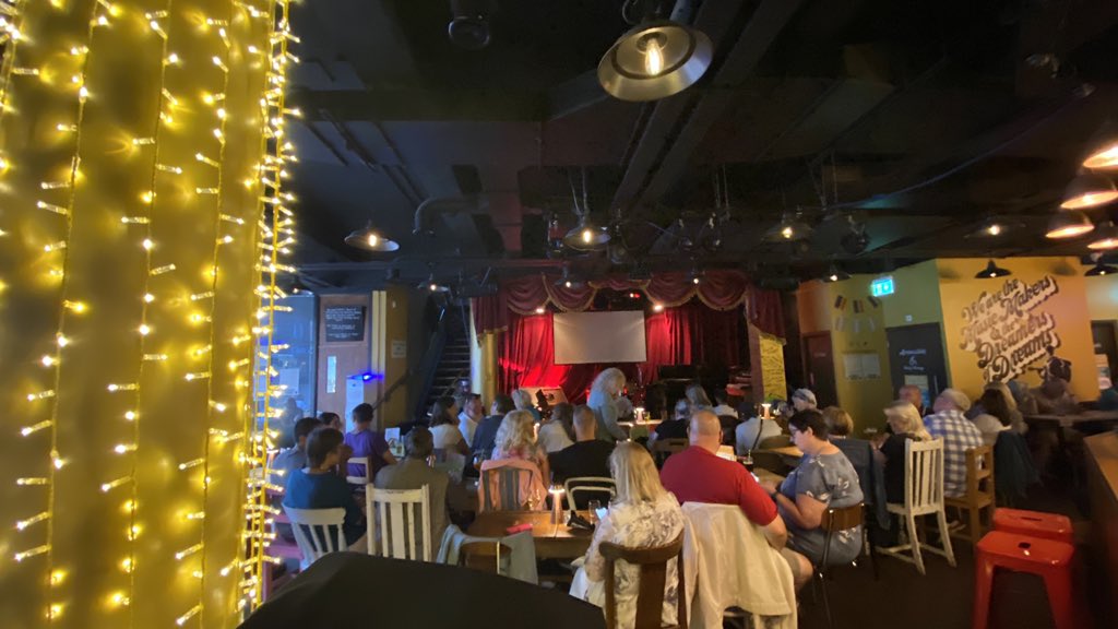 The <a href="/soundloungeCIC/">The Sound Lounge</a> is packed tonight for their #SummerOfSoul movie night. Bring it on!! 🎥 🍿 🎶