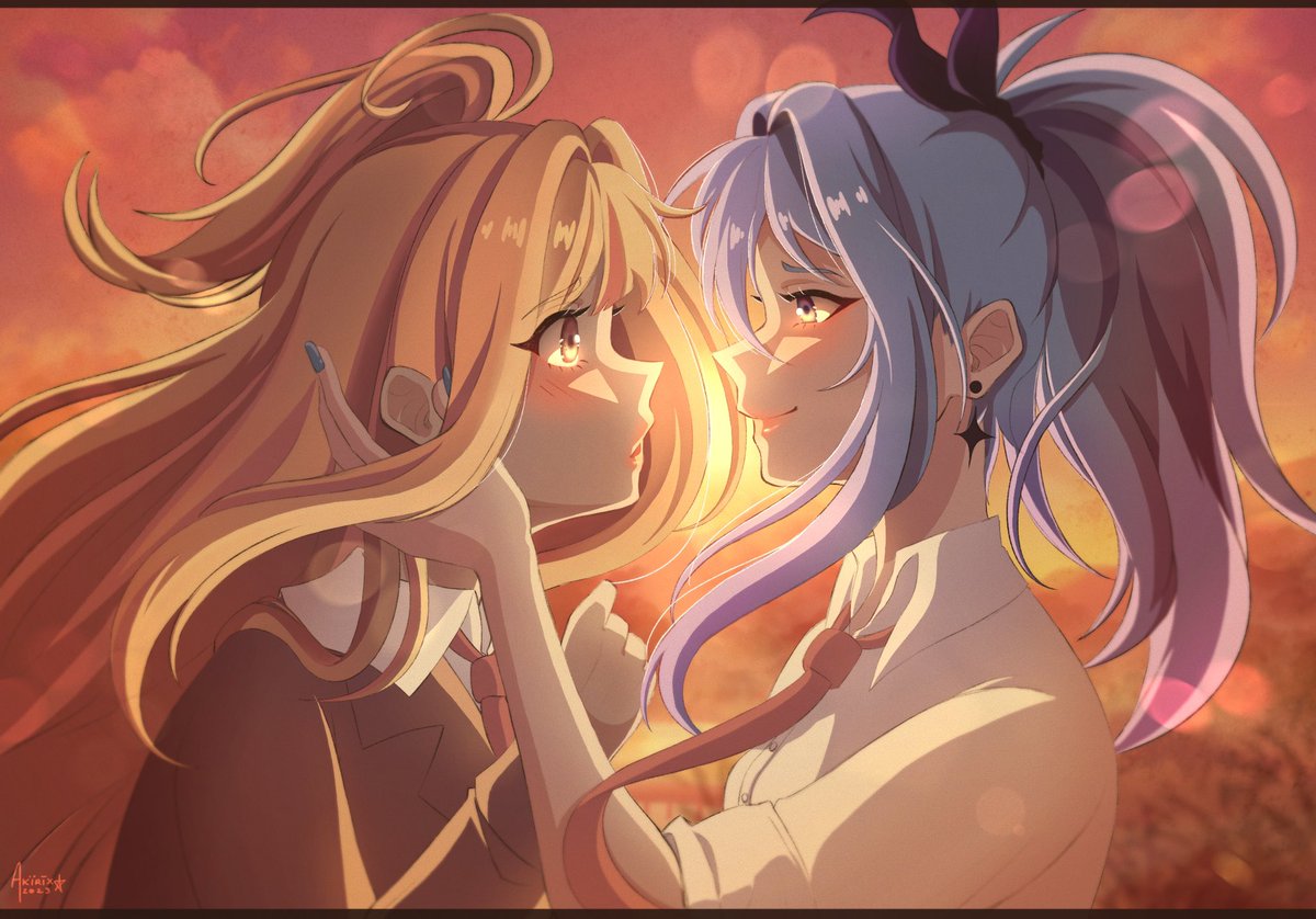 Redraw of my 2022 Star Guardian fanart in an anime artstyle 🌇
✩ * . • * .
#Akali #Seraphine #serakali 
#ArtofLegends #LeagueOfLegendsFanArt #LeagueOfLegends