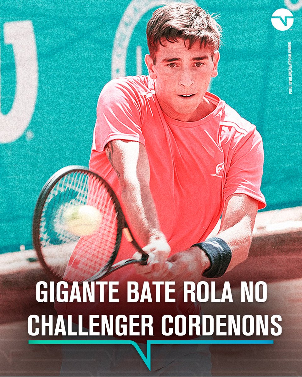 👀 Jovem promessa do tênis, Matteo Gigante venceu Blaz Rola nas oitavas de final do Challenger Cordenons. Agora o italiano encara o argentino Hernan Casanova nas quartas.