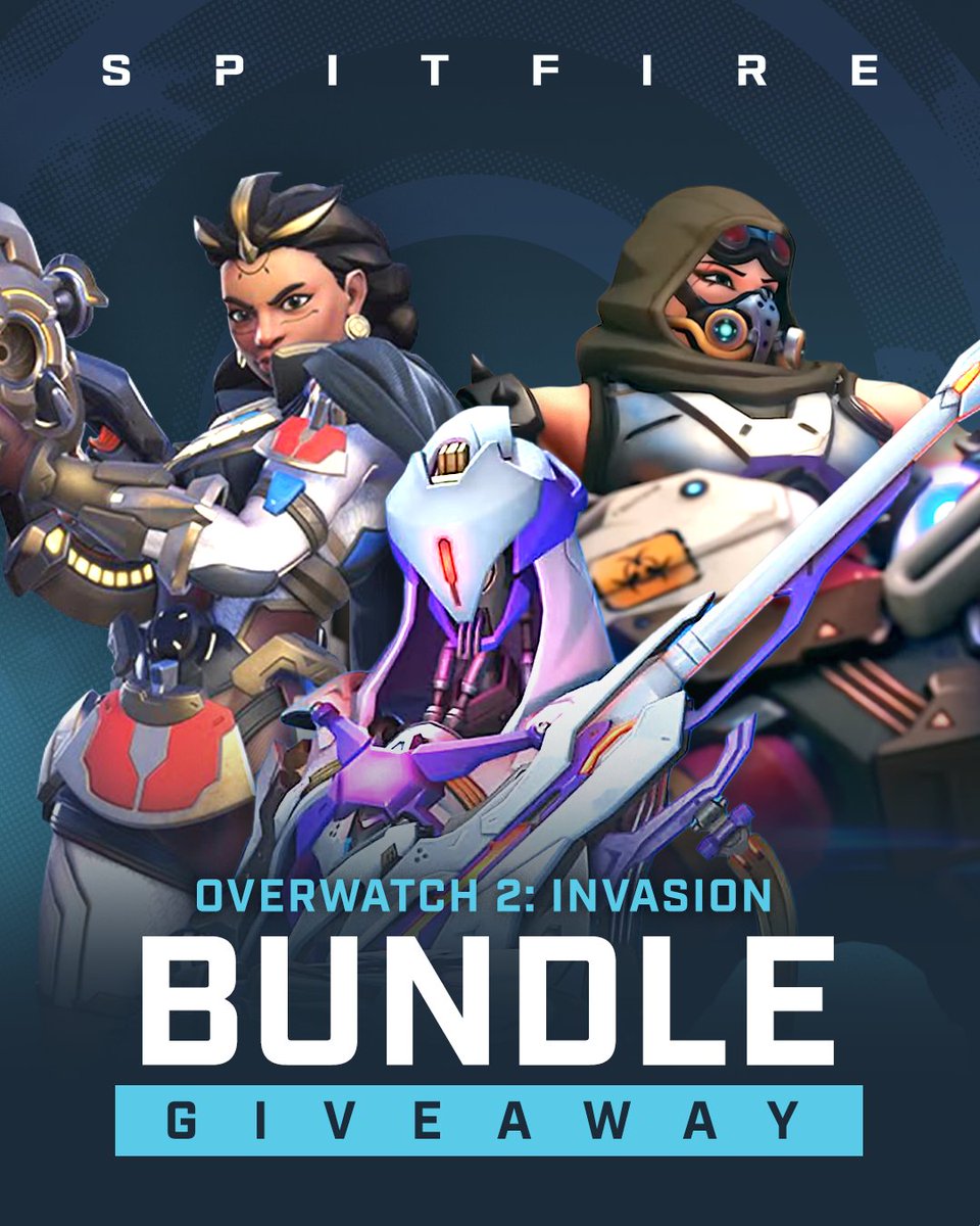 To celebrate the launch of the new event, I am giving away 4 OW2 Invasion Bundles so you can play the new campaign! 🔨🛡️ to enter:👇 follow me and @Spitfire like and repost this tag a friend 🥳🛡️ Winners chosen in 3 days, shoutout to Blizzard for providing the codes! 💙🧡