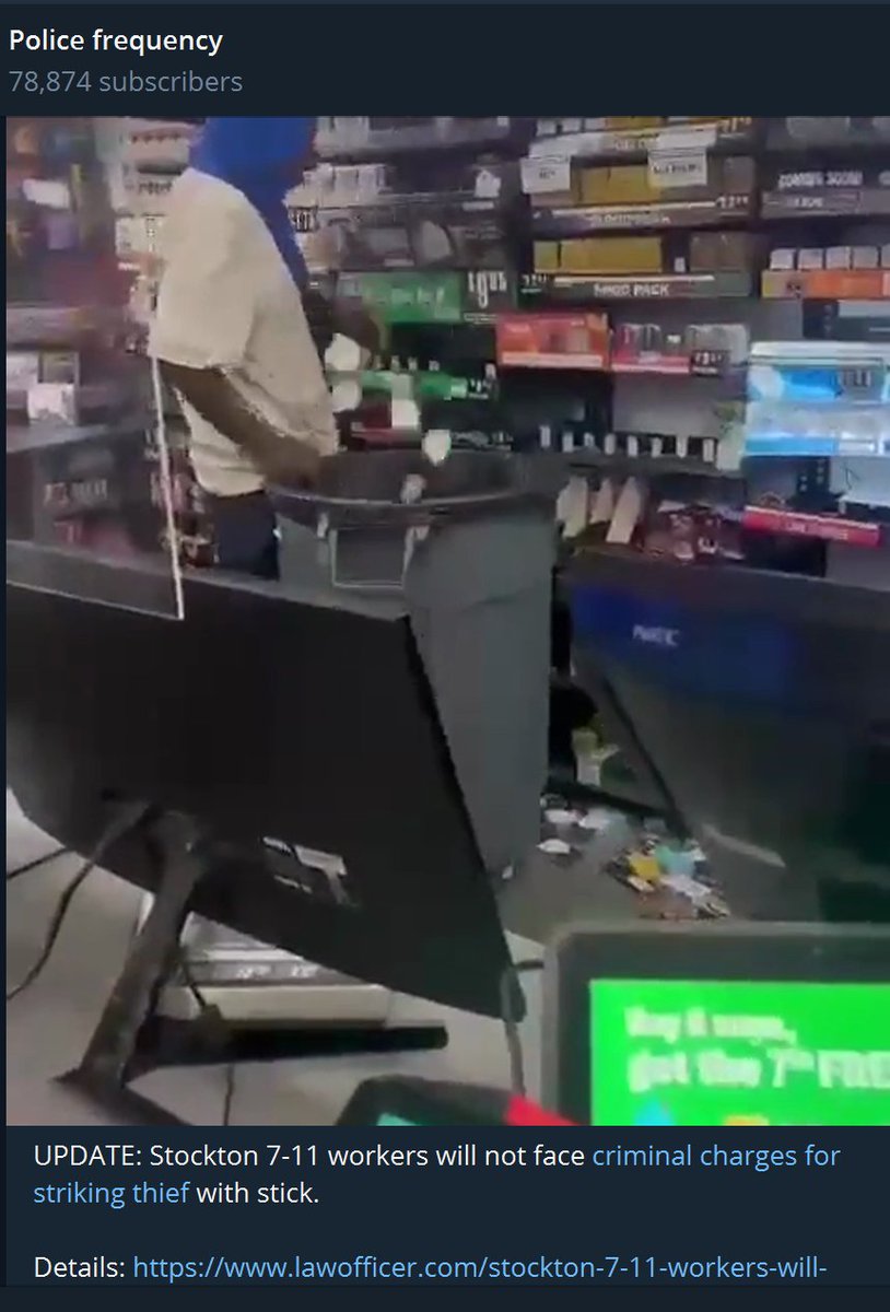 RedRockGuy's tweet image. The San Joaquin County District Attorney’s Office announced the 7-11 workers will not face prosecution for their actions in defending the store and trying to maintain its property.