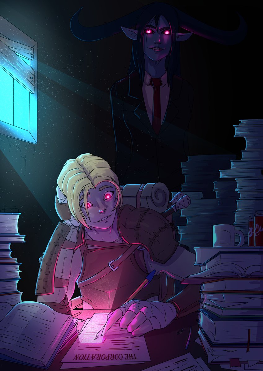 "I keep telling you, soul reaping is not charity work. It can't be written off on your taxes."
"What if I were to reap the souls of the tax collectors?"
"A favor to the realm, sure. Tax deductible, no."
#DnD #Retroverse