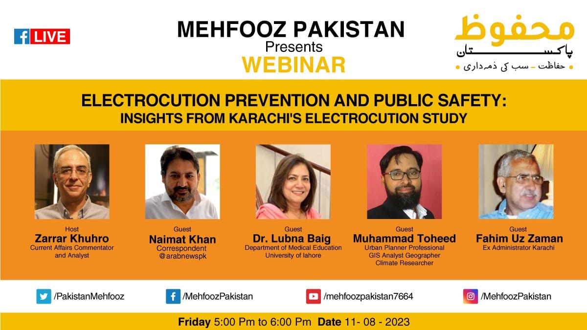 Wakil_Sayb's tweet image. Research says Over 70% of electrocution cases occur in private premises. join the webinar tomorrow at 5:00pm to prevent fatalities and protect yourself and your family
@mehfoozpakistan #mehfoozpakistan
Webinar link:
us06web.zoom.us/webinar/regist…