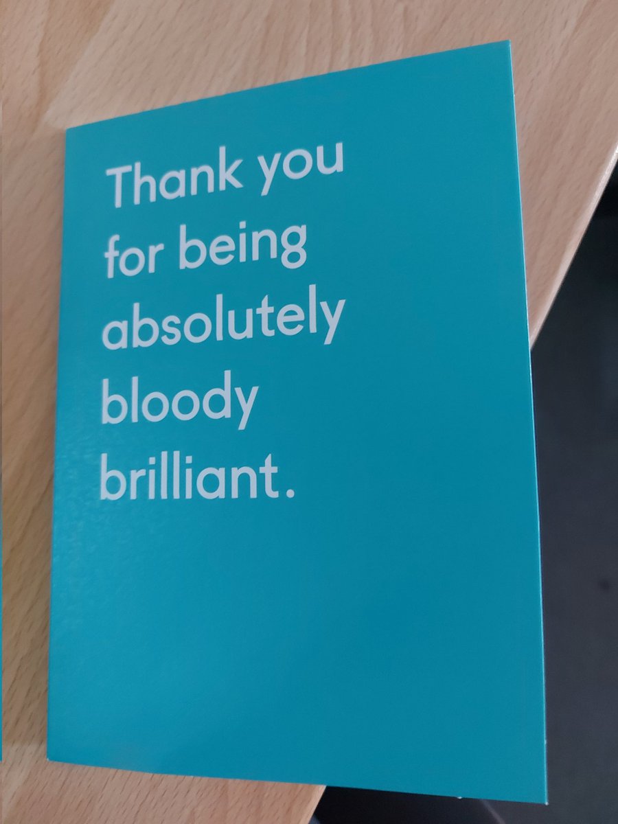 The card says it all! Wonderful thank you card from a patient to our #ERAS+ team 'for all their care, advice and understanding' . @BeckyEdwards13_ @JunieTa30400635  @GM_ERAS_PLUS  #postoprecovery