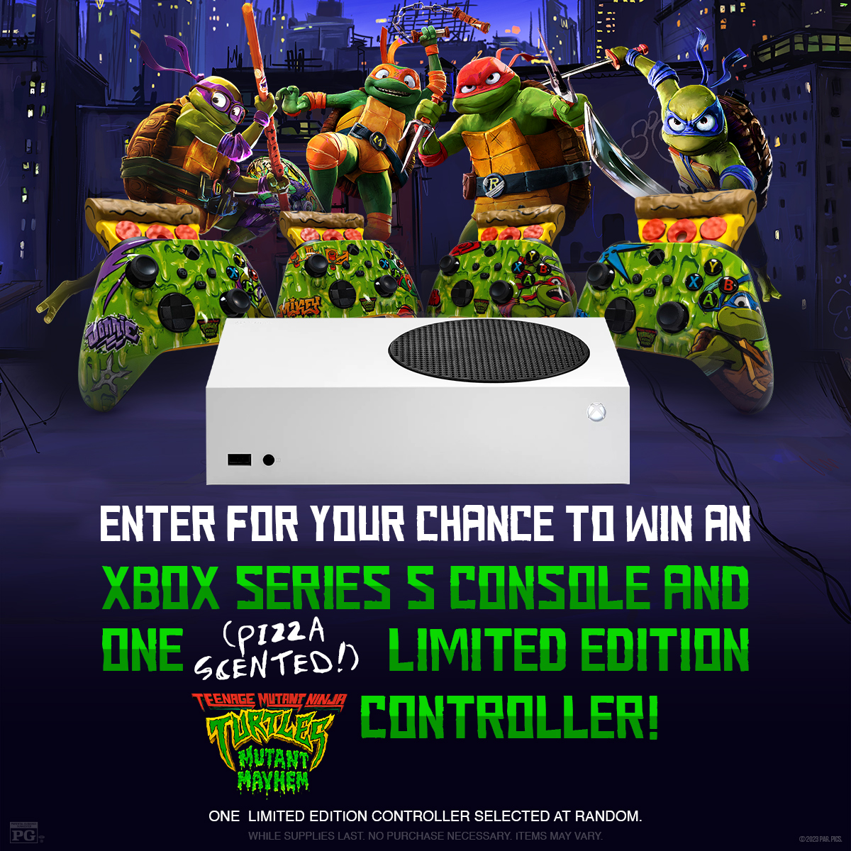 ShowcaseUS's tweet photo. 🐢 🕹️ XBOX GIVEAWAY ️ 🕹️ 🐢 

FOLLOW US and @ TAG 3 FRIENDS to enter for a chance to win an official Teenage Mutant Ninja Turtles Xbox console and controller! https://t.co/aecJDzHdzw