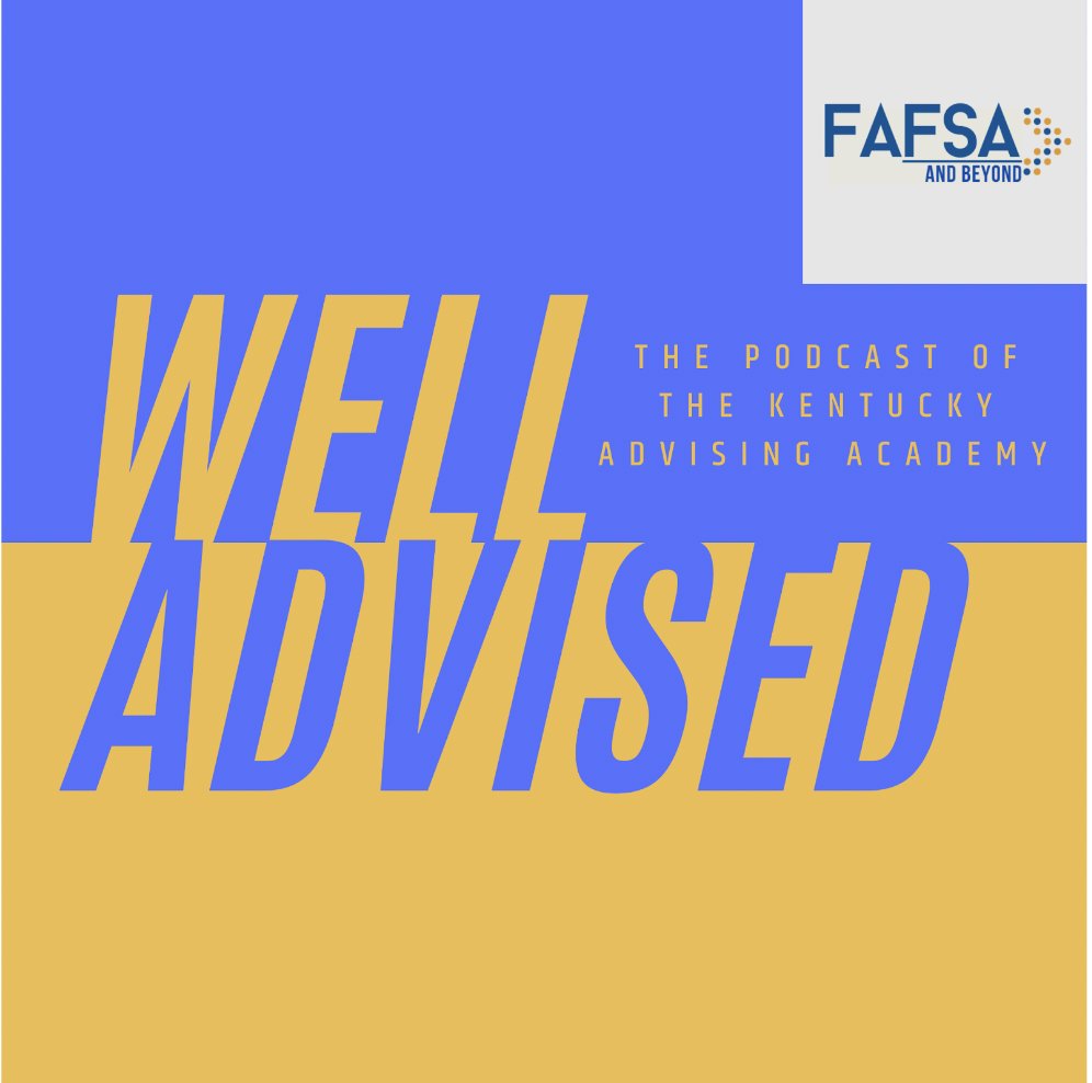 advisingky's tweet photo. While waiting on FAFSA updates, help students navigate postsecondary affordability and options by sharing the work-ready scholarship opportunities available to them! Listen here for more information on how it can keep you #welladvised https://t.co/A1HmZD3DHt https://t.co/UF5S1stEpR