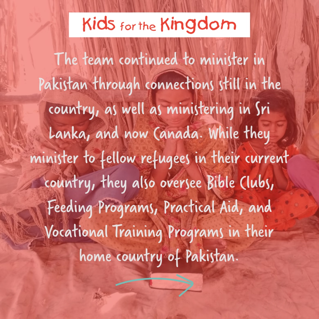 k4k's tweet image. Meet National Directors Shahzad and Irum from Pakistan! Now, they live and serve in #Canada, but still long to transform their home country for Christ. Through Shahzad and Irum, we offer #Bible Clubs, #FeedingPrograms, and #VocationalTraining in Pakistan.
