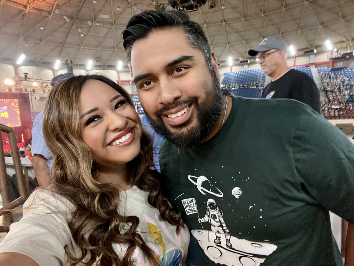 This new school year is going to rock!!! I had to get a picture with my favorite teacher! #rockonSAISD